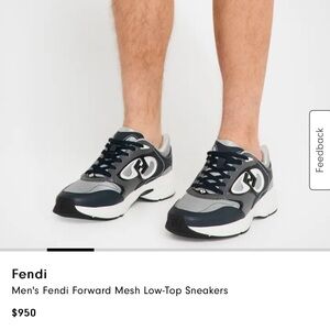 Fendi Men's Black and White Sneakers